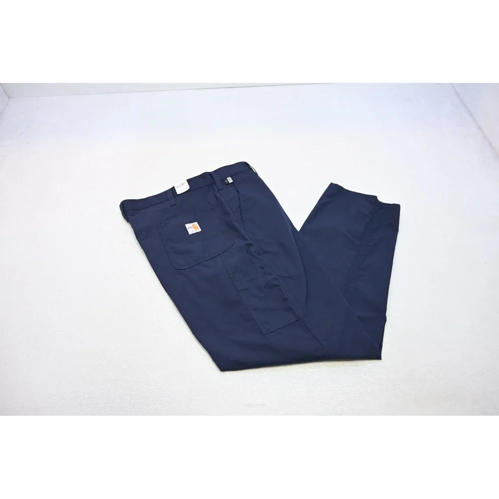 Carhartt FR Carpenter Work Pants Mens 40x30 Navy Blue Flame Resistant CAT 2